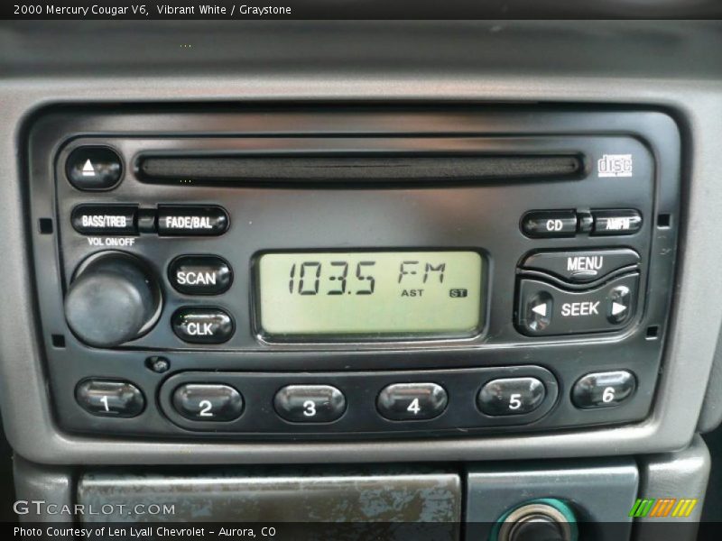 Vibrant White / Graystone 2000 Mercury Cougar V6