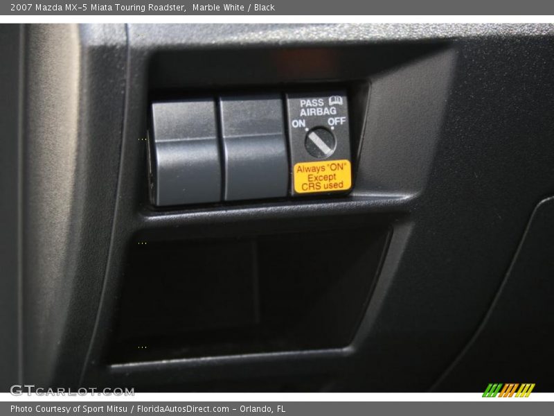 Marble White / Black 2007 Mazda MX-5 Miata Touring Roadster