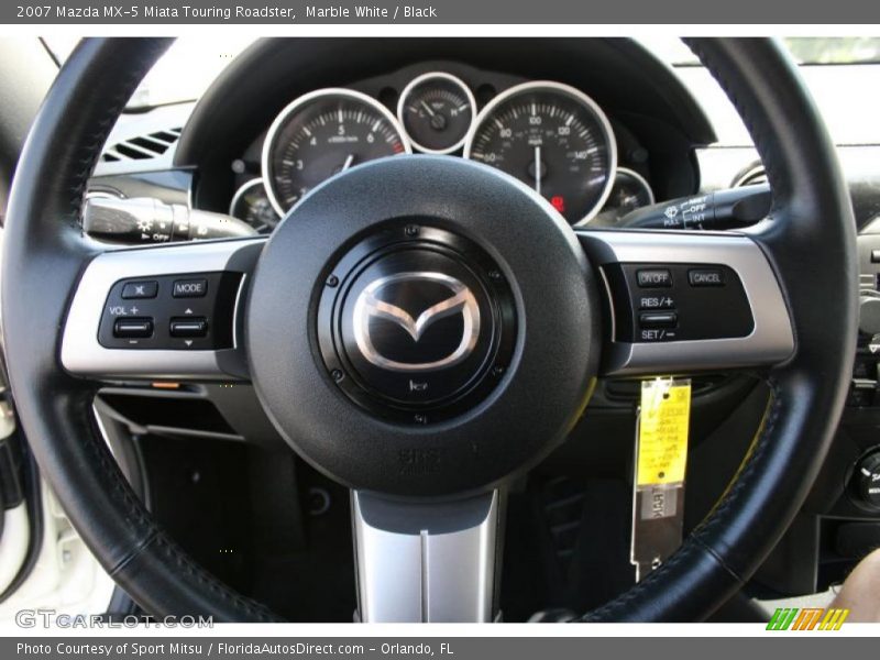 Marble White / Black 2007 Mazda MX-5 Miata Touring Roadster