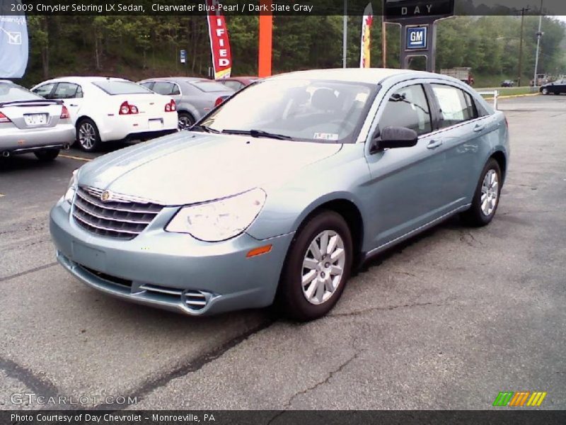 Clearwater Blue Pearl / Dark Slate Gray 2009 Chrysler Sebring LX Sedan