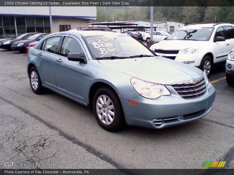 Clearwater Blue Pearl / Dark Slate Gray 2009 Chrysler Sebring LX Sedan