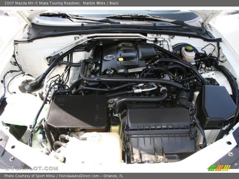 Marble White / Black 2007 Mazda MX-5 Miata Touring Roadster