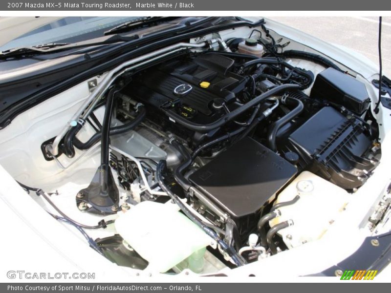 Marble White / Black 2007 Mazda MX-5 Miata Touring Roadster