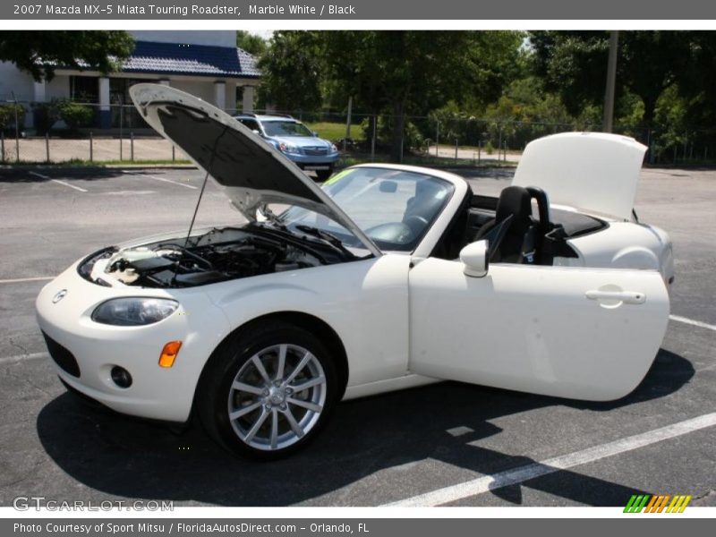 Marble White / Black 2007 Mazda MX-5 Miata Touring Roadster
