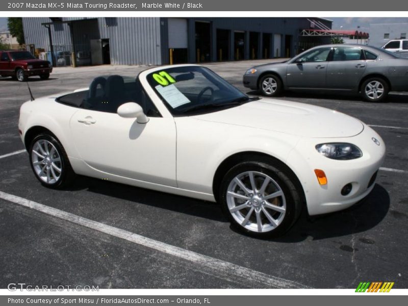 Marble White / Black 2007 Mazda MX-5 Miata Touring Roadster