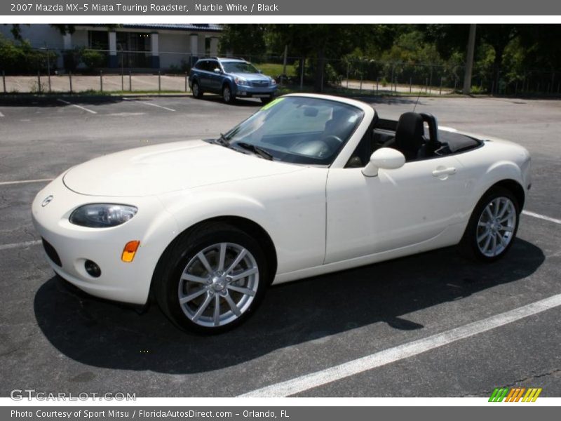 Marble White / Black 2007 Mazda MX-5 Miata Touring Roadster