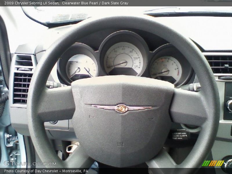 Clearwater Blue Pearl / Dark Slate Gray 2009 Chrysler Sebring LX Sedan