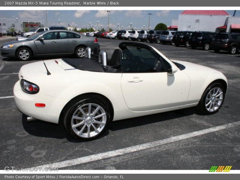 Marble White / Black 2007 Mazda MX-5 Miata Touring Roadster