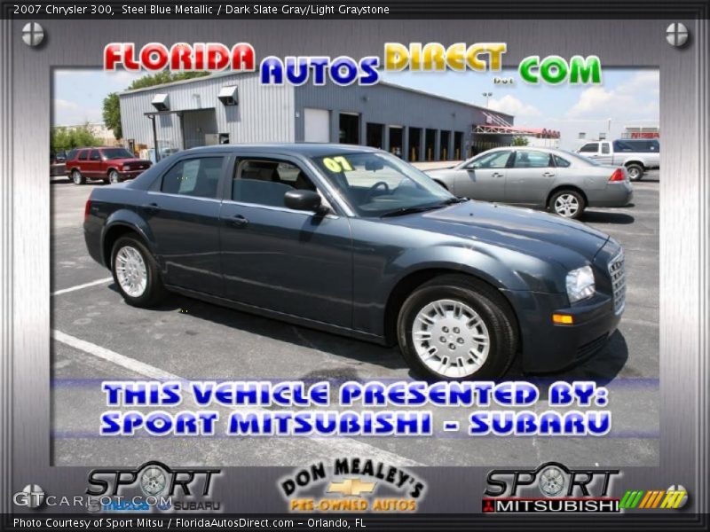Steel Blue Metallic / Dark Slate Gray/Light Graystone 2007 Chrysler 300