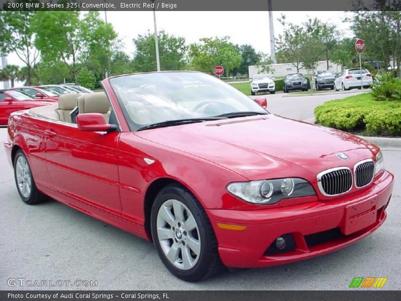 Electric Red / Beige 2006 BMW 3 Series 325i Convertible