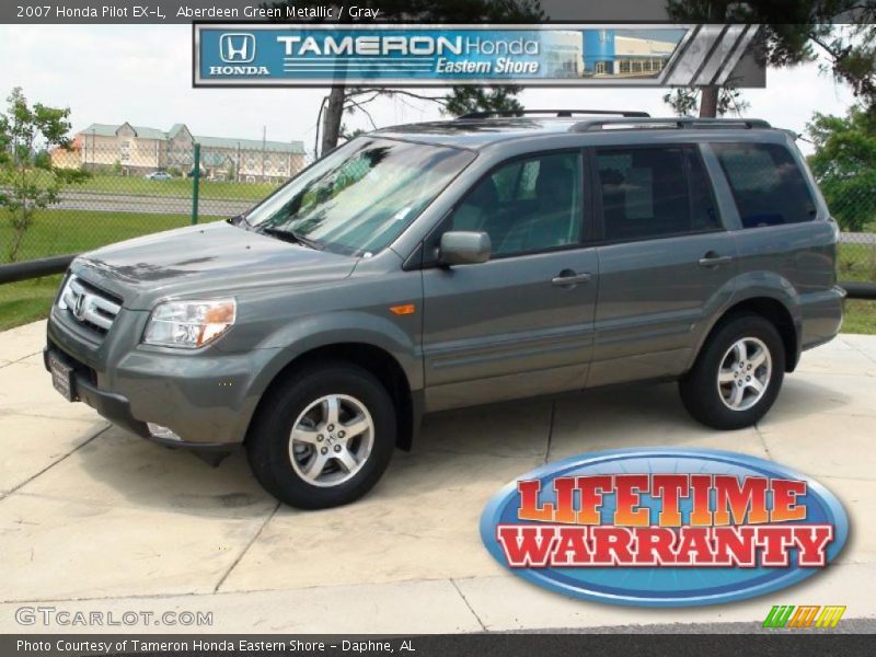 Aberdeen Green Metallic / Gray 2007 Honda Pilot EX-L