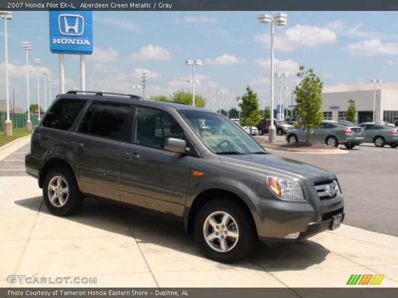 Aberdeen Green Metallic / Gray 2007 Honda Pilot EX-L