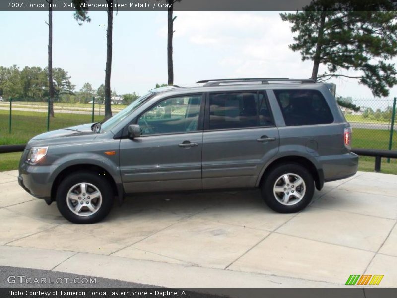 Aberdeen Green Metallic / Gray 2007 Honda Pilot EX-L
