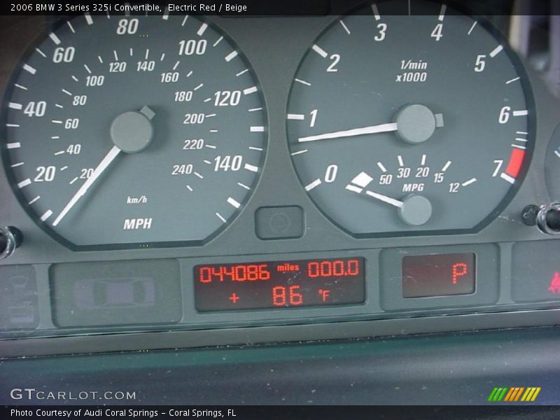 Electric Red / Beige 2006 BMW 3 Series 325i Convertible