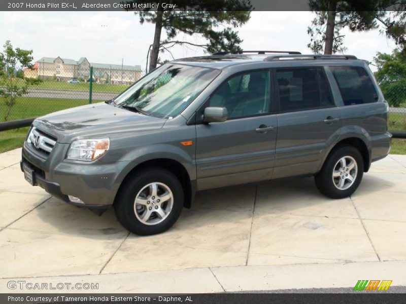 Aberdeen Green Metallic / Gray 2007 Honda Pilot EX-L