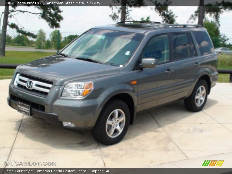 Aberdeen Green Metallic / Gray 2007 Honda Pilot EX-L