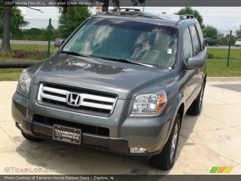 Aberdeen Green Metallic / Gray 2007 Honda Pilot EX-L
