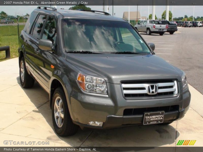 Aberdeen Green Metallic / Gray 2007 Honda Pilot EX-L