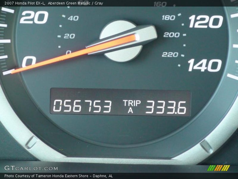 Aberdeen Green Metallic / Gray 2007 Honda Pilot EX-L