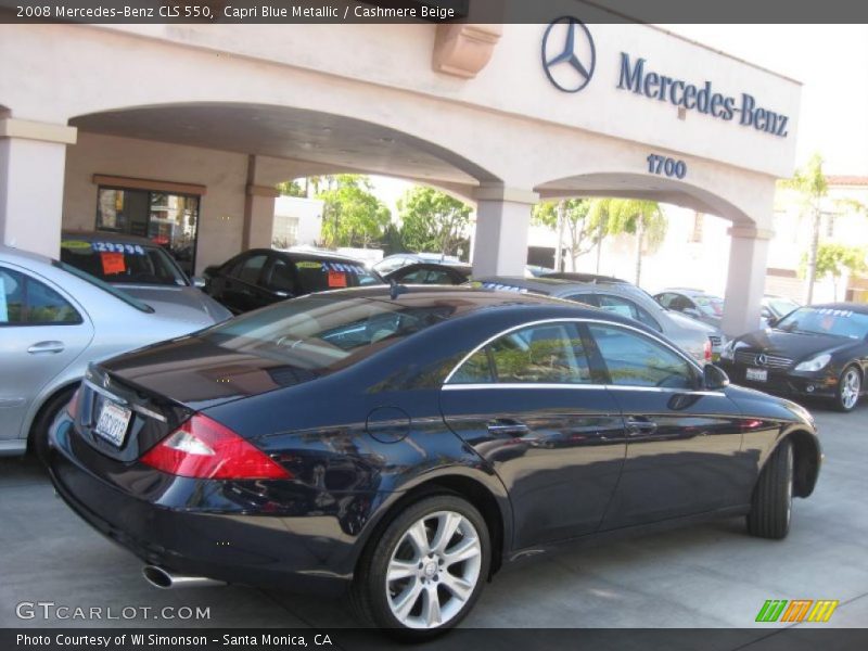 Capri Blue Metallic / Cashmere Beige 2008 Mercedes-Benz CLS 550