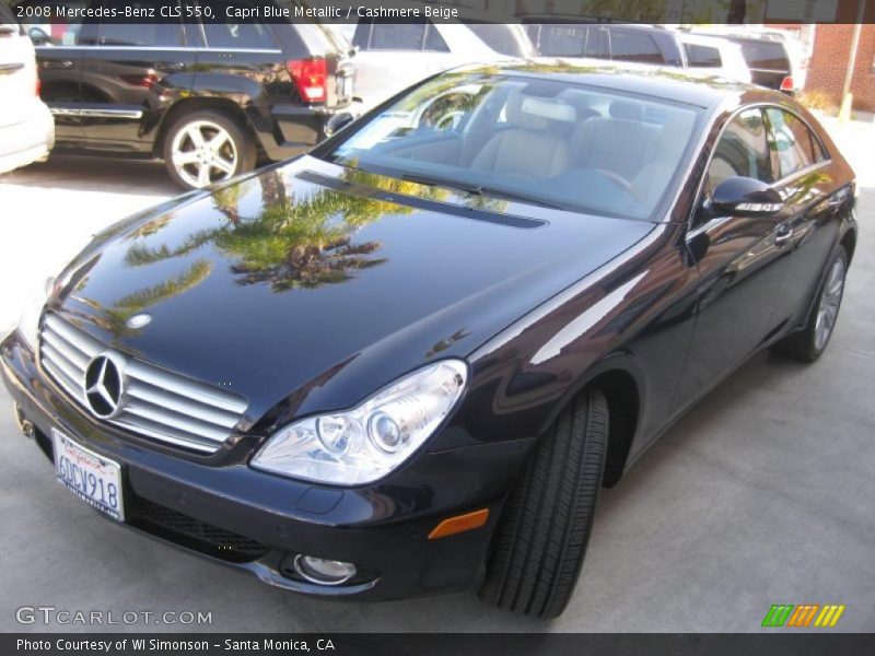 Capri Blue Metallic / Cashmere Beige 2008 Mercedes-Benz CLS 550
