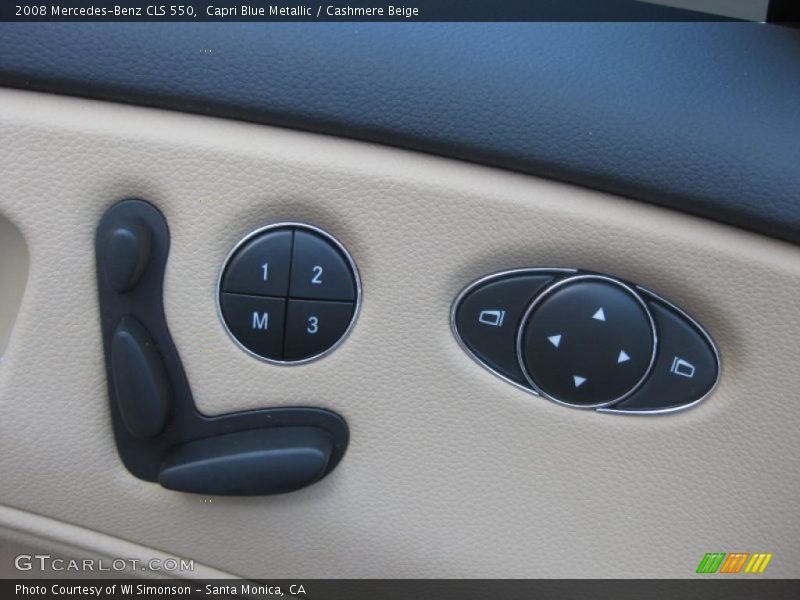 Capri Blue Metallic / Cashmere Beige 2008 Mercedes-Benz CLS 550