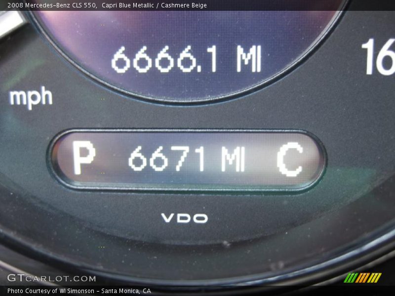 Capri Blue Metallic / Cashmere Beige 2008 Mercedes-Benz CLS 550