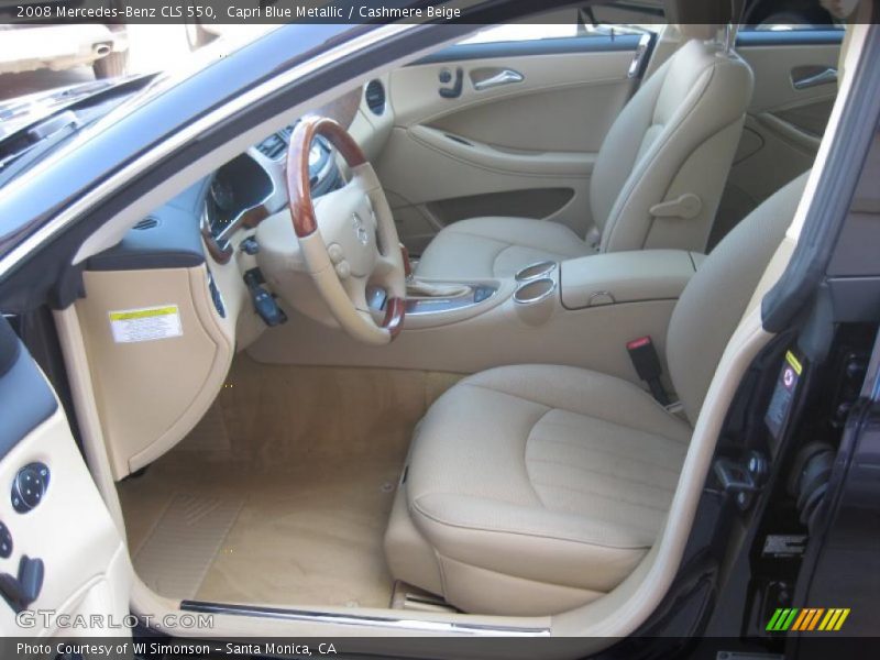 Capri Blue Metallic / Cashmere Beige 2008 Mercedes-Benz CLS 550