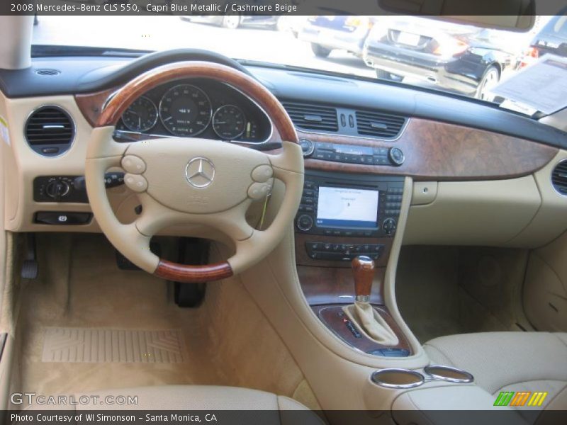 Capri Blue Metallic / Cashmere Beige 2008 Mercedes-Benz CLS 550