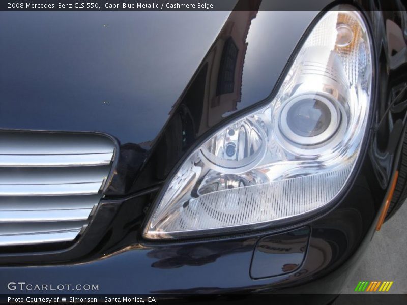 Capri Blue Metallic / Cashmere Beige 2008 Mercedes-Benz CLS 550