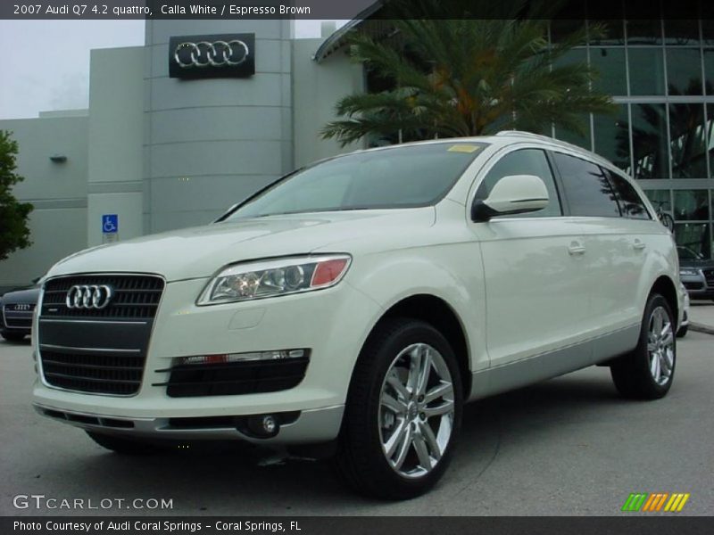 Calla White / Espresso Brown 2007 Audi Q7 4.2 quattro