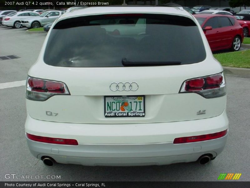 Calla White / Espresso Brown 2007 Audi Q7 4.2 quattro
