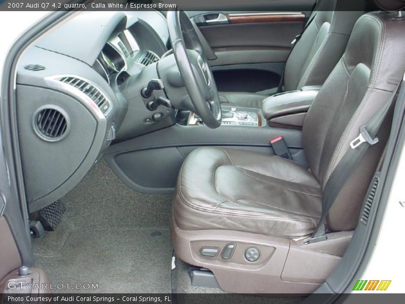 Calla White / Espresso Brown 2007 Audi Q7 4.2 quattro