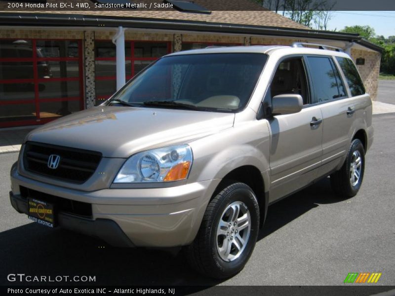 Sandstone Metallic / Saddle 2004 Honda Pilot EX-L 4WD