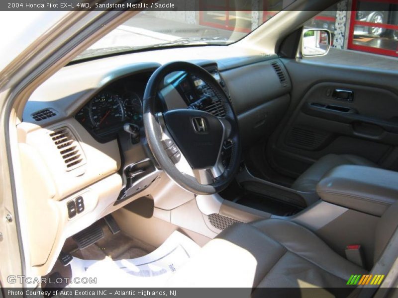 Sandstone Metallic / Saddle 2004 Honda Pilot EX-L 4WD