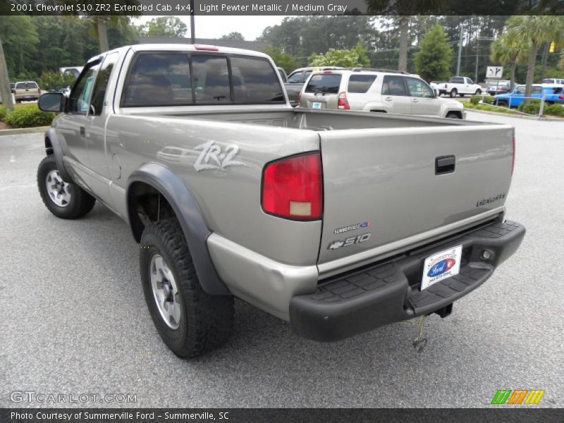 Light Pewter Metallic / Medium Gray 2001 Chevrolet S10 ZR2 Extended Cab 4x4