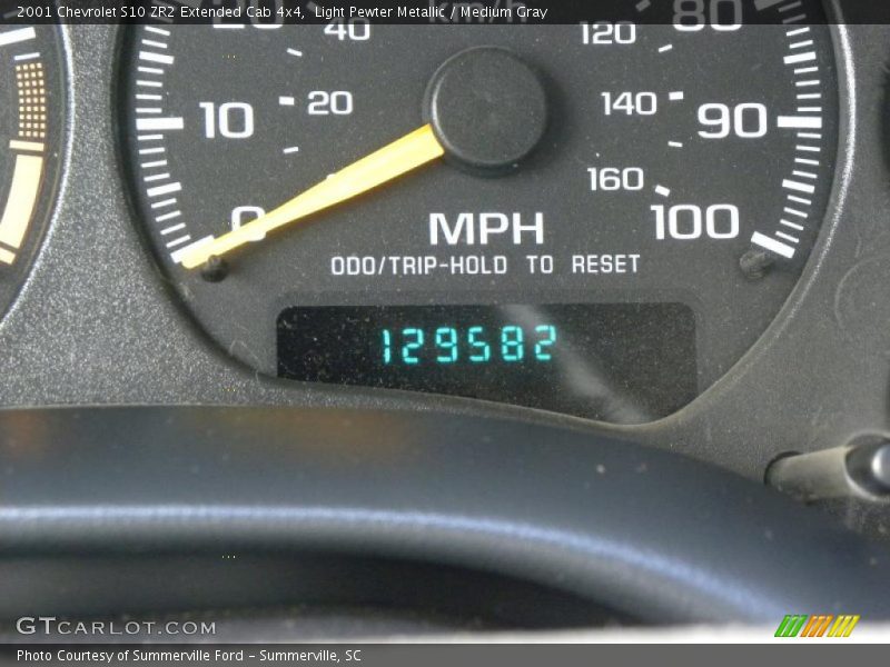 Light Pewter Metallic / Medium Gray 2001 Chevrolet S10 ZR2 Extended Cab 4x4