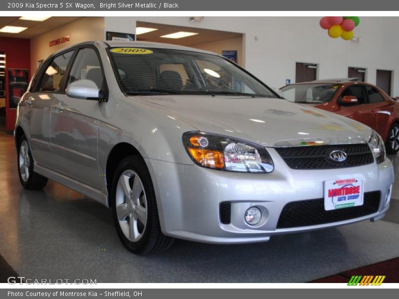 Bright Silver Metallic / Black 2009 Kia Spectra 5 SX Wagon