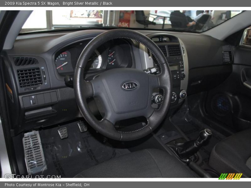 Bright Silver Metallic / Black 2009 Kia Spectra 5 SX Wagon