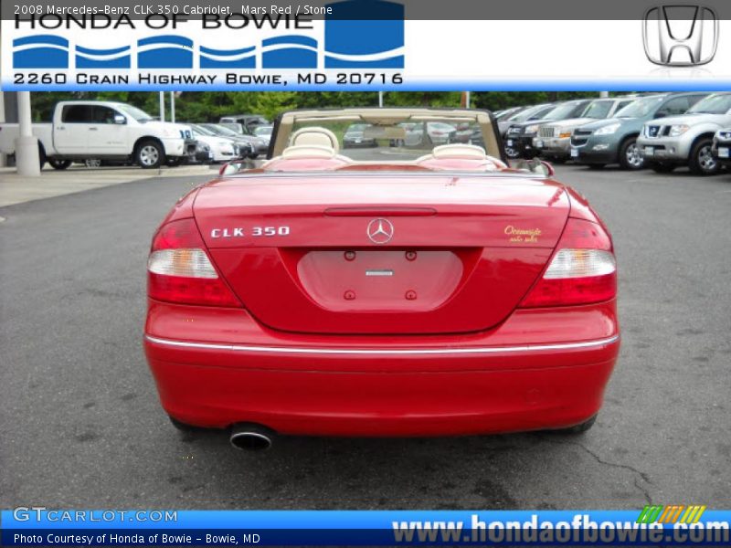 Mars Red / Stone 2008 Mercedes-Benz CLK 350 Cabriolet