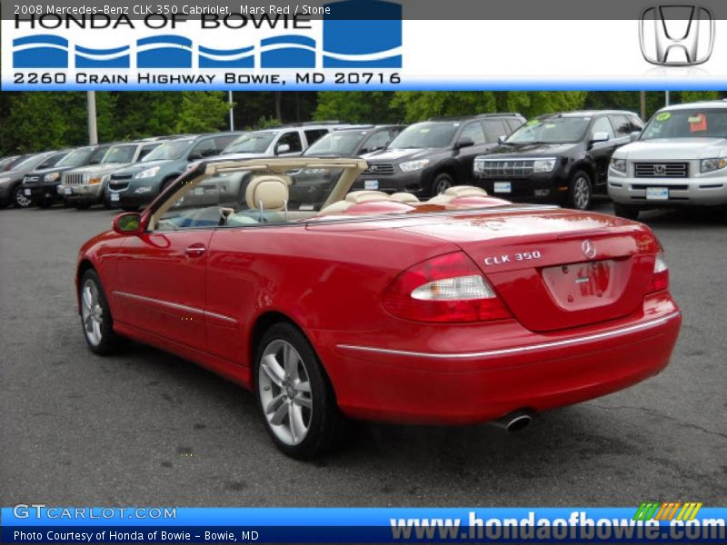 Mars Red / Stone 2008 Mercedes-Benz CLK 350 Cabriolet
