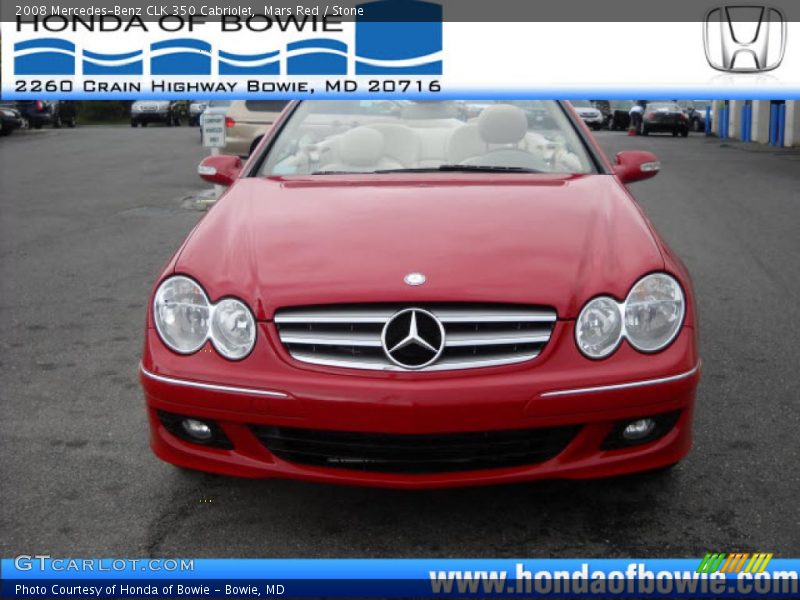 Mars Red / Stone 2008 Mercedes-Benz CLK 350 Cabriolet