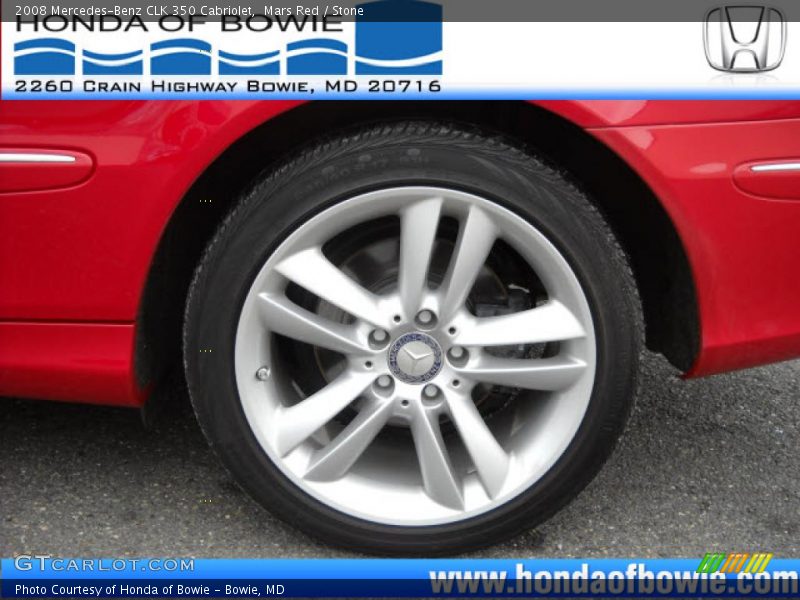 Mars Red / Stone 2008 Mercedes-Benz CLK 350 Cabriolet
