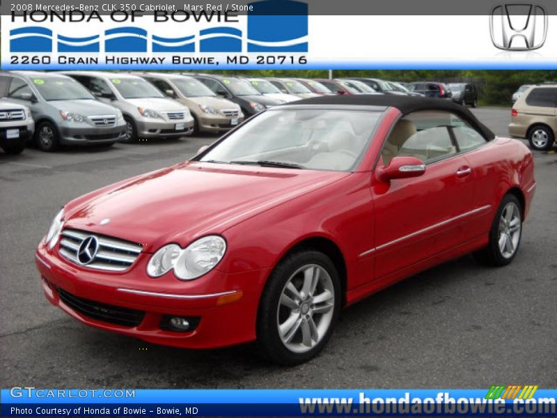 Mars Red / Stone 2008 Mercedes-Benz CLK 350 Cabriolet