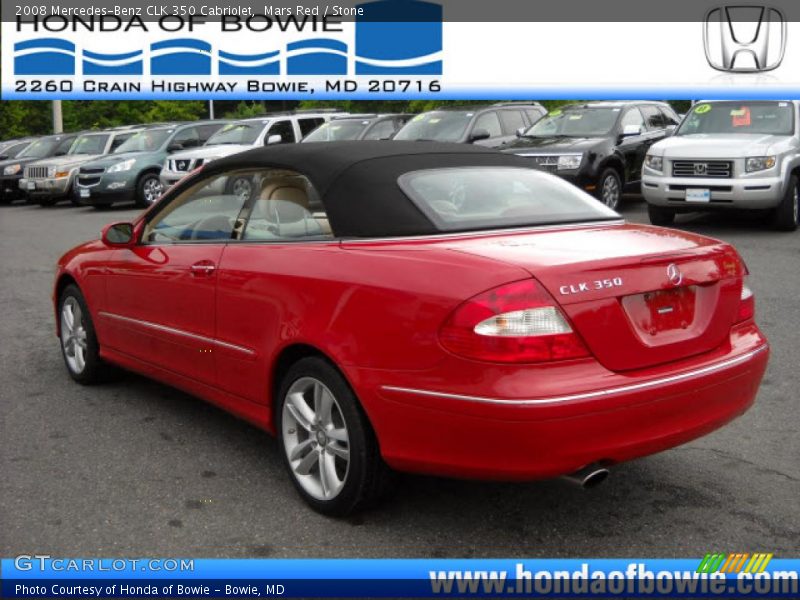 Mars Red / Stone 2008 Mercedes-Benz CLK 350 Cabriolet