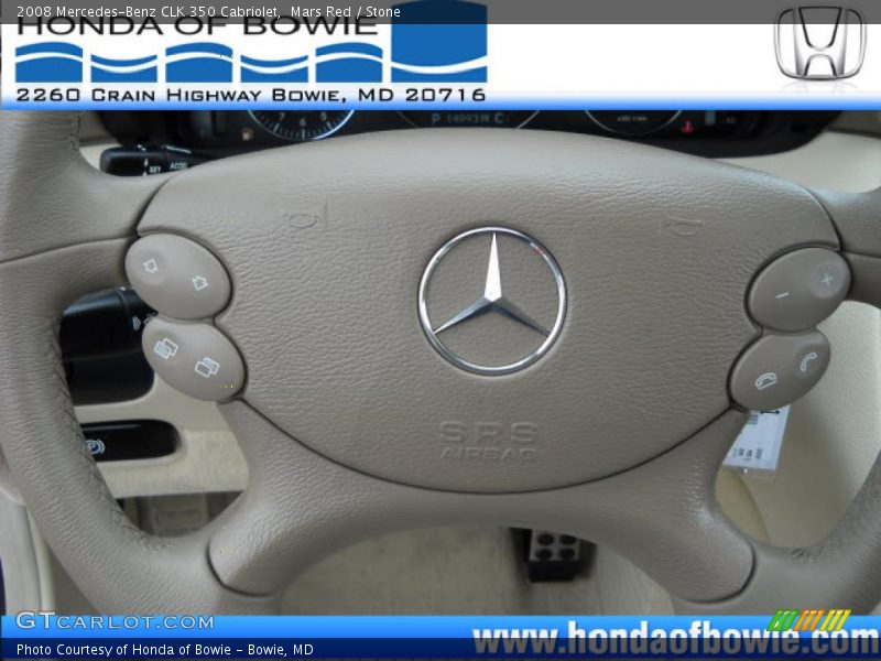 Mars Red / Stone 2008 Mercedes-Benz CLK 350 Cabriolet