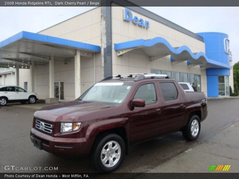 Dark Cherry Pearl / Beige 2008 Honda Ridgeline RTL