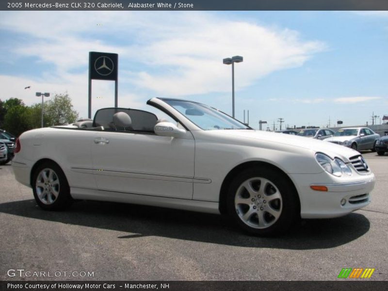 Alabaster White / Stone 2005 Mercedes-Benz CLK 320 Cabriolet