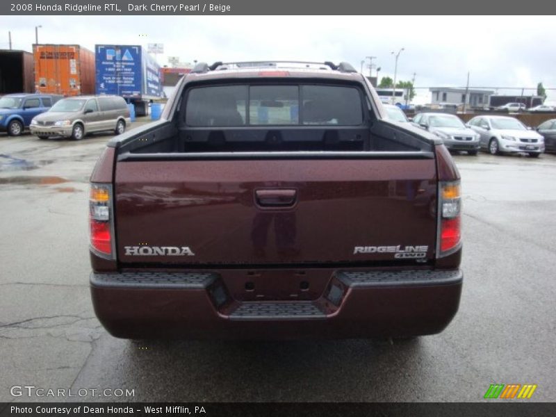 Dark Cherry Pearl / Beige 2008 Honda Ridgeline RTL