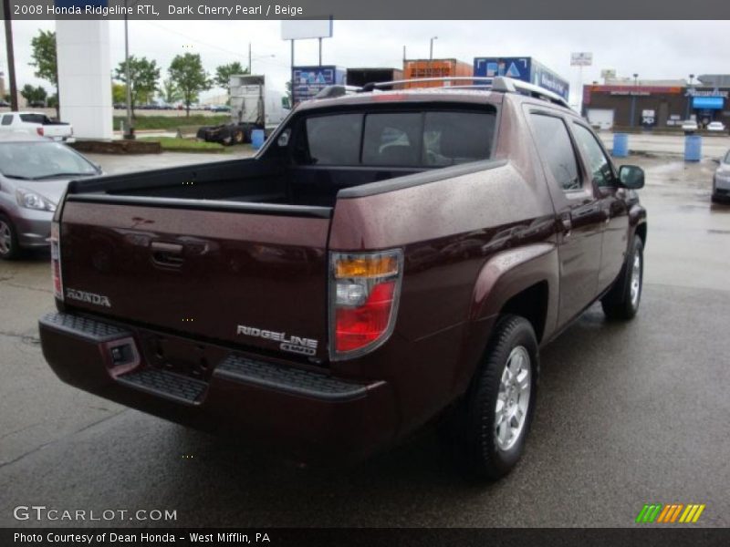 Dark Cherry Pearl / Beige 2008 Honda Ridgeline RTL